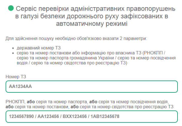 Візуалізація сервісу МВС про порушення ПДР